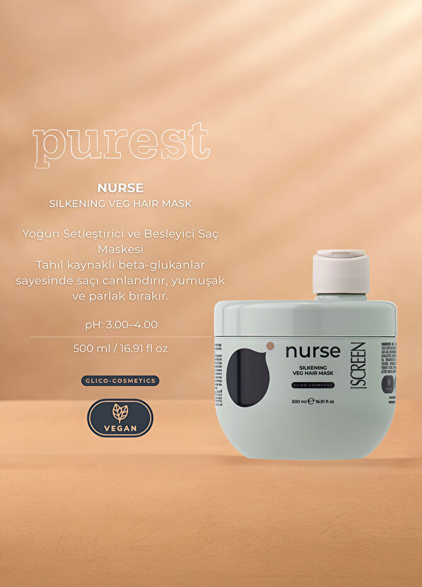 Screen Hair Care Nurse Silkening Smoothing Vegan Hair Mask 500 ml - 2