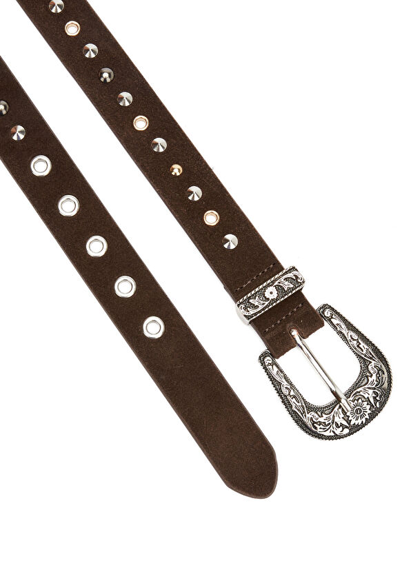 Beymen Club Kahverengi Western Süet Kemer - 2