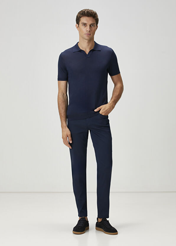 Beymen Club Lacivert Twill Dokulu Spor Pantolon - 1