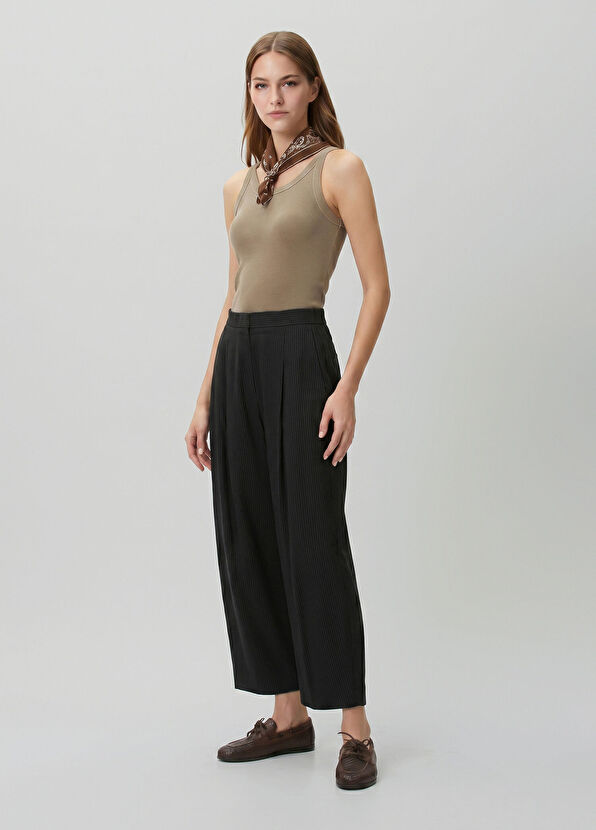 Beymen Club Dark Beige Ribbed Tank Top - 2