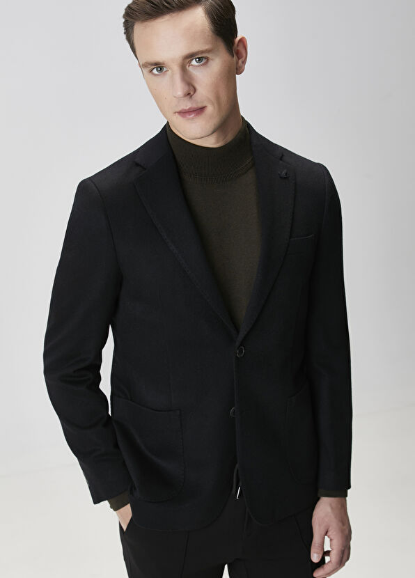 Beymen Club Premium Black Cashmere Jacket - 2