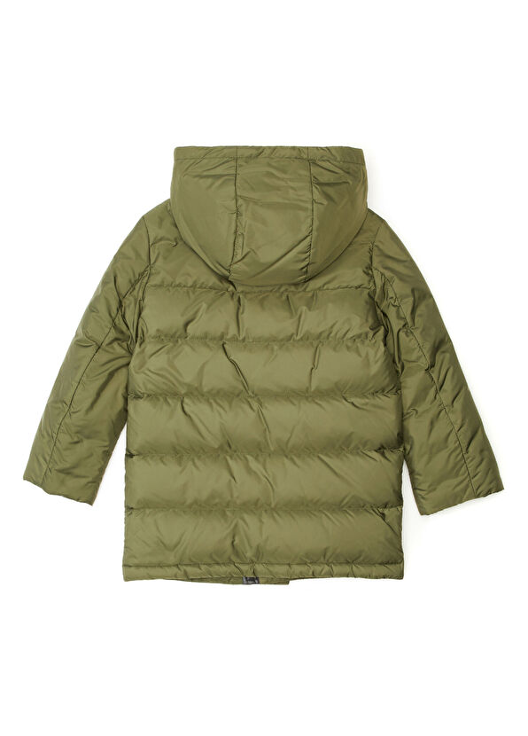 Moncler Yeşil Kapüşonlu Erkek Çocuk Parka - 2