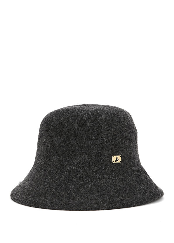 Beymen Club Anthracite Cross Women's Wool Hat - 2