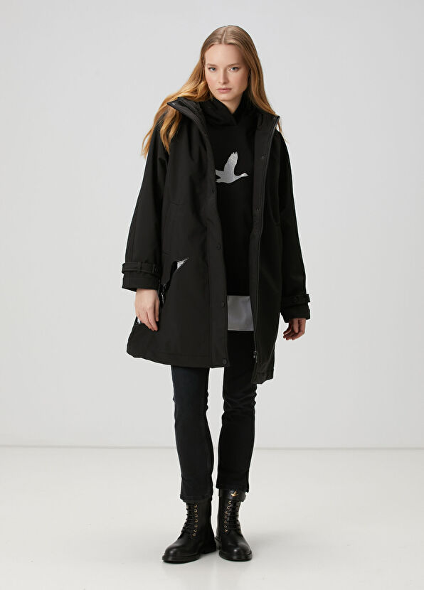 Beymen Club Black Hooded Coat - 2