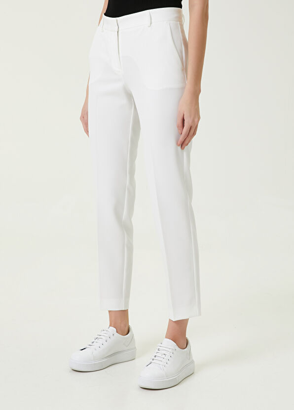 Beymen Club Beyaz Krep Pantolon - 2