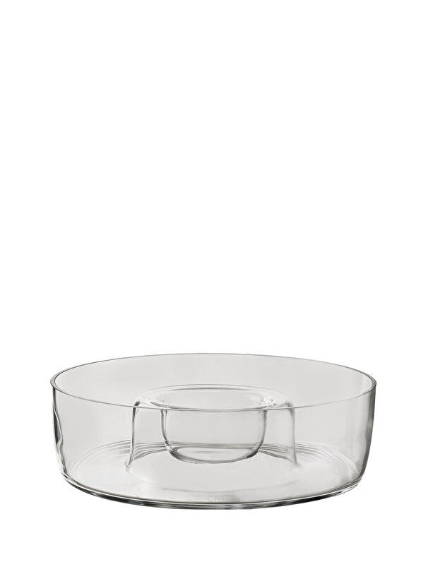 Chakra Pera Transparent Glass Presentation Bowl 25 cm - 1