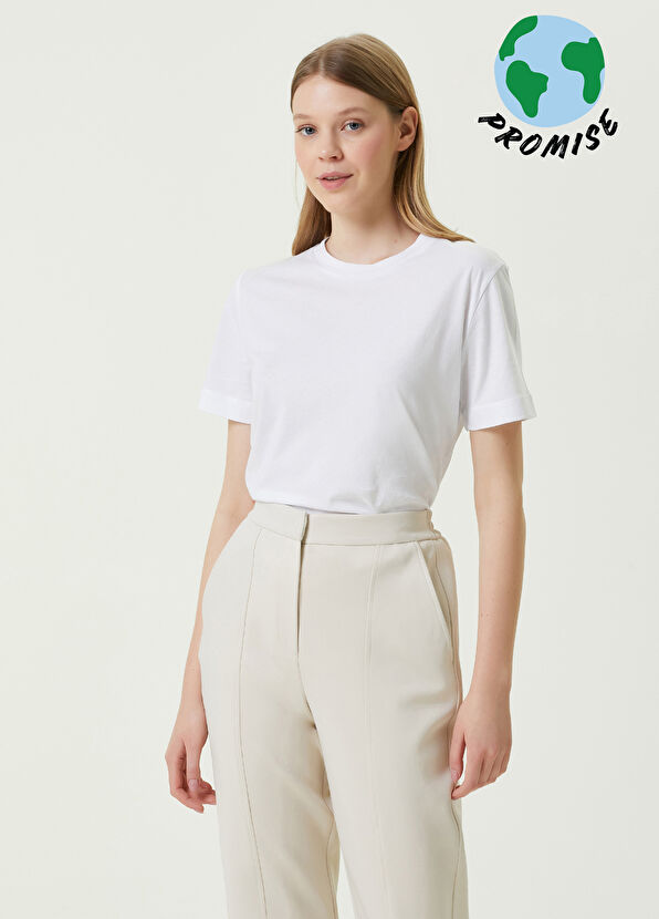 Beymen Club Kırık Beyaz Logolu T-shirt - 1