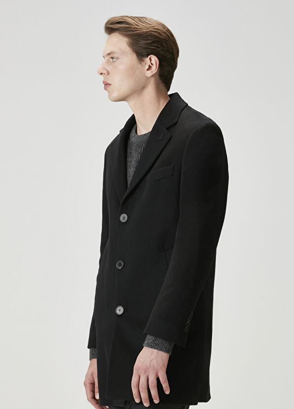 Beymen Club Premium Siyah Kaşmir Palto - 4