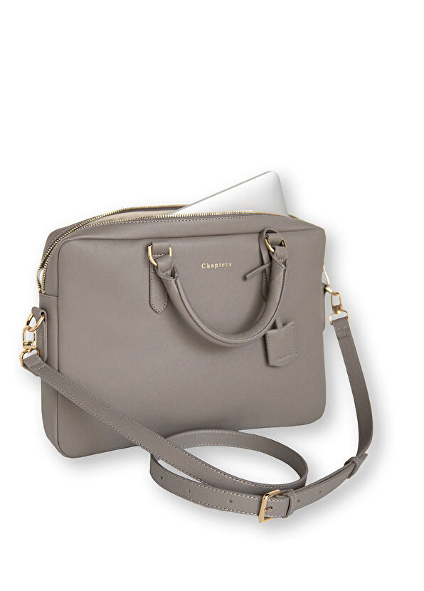 Gri 13" - 14" Askılı Laptop Çantası - Görsel 3