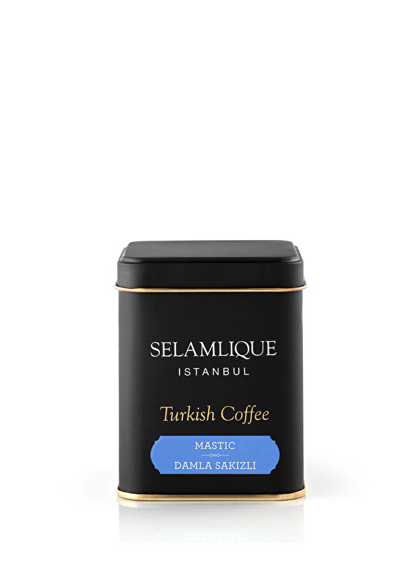Selamlique İstanbul Damla Sakızlı ve Geleneksel Türk Kahvesi 125 gr ve Zigzag Mavi Fincan Seti - 3