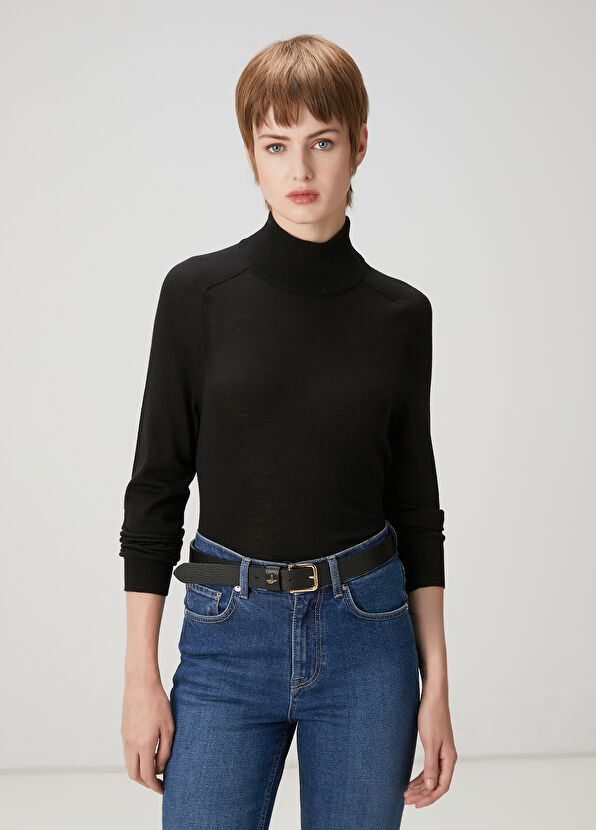 Beymen Club Black Basic Wool Sweater - 1