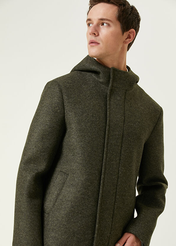 Beymen Club Khaki Hooded Short Coat - 2