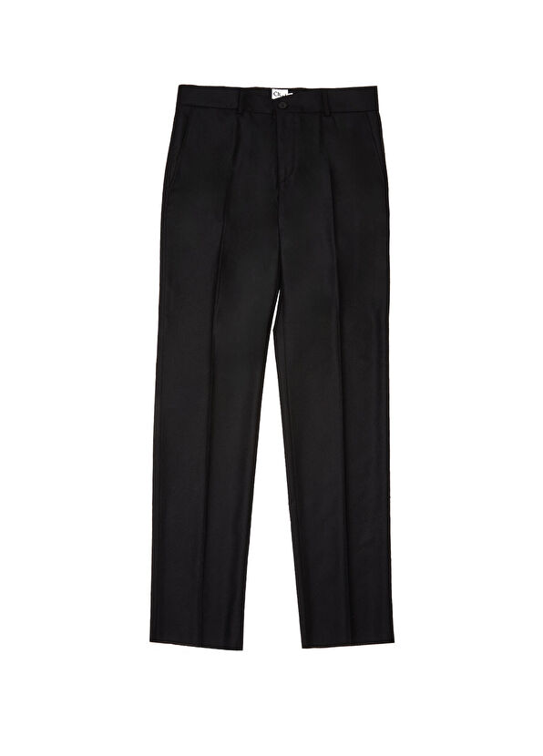 Beymen Club Straight Fit Siyah İnce Kaşe Yün Pantolon - 4