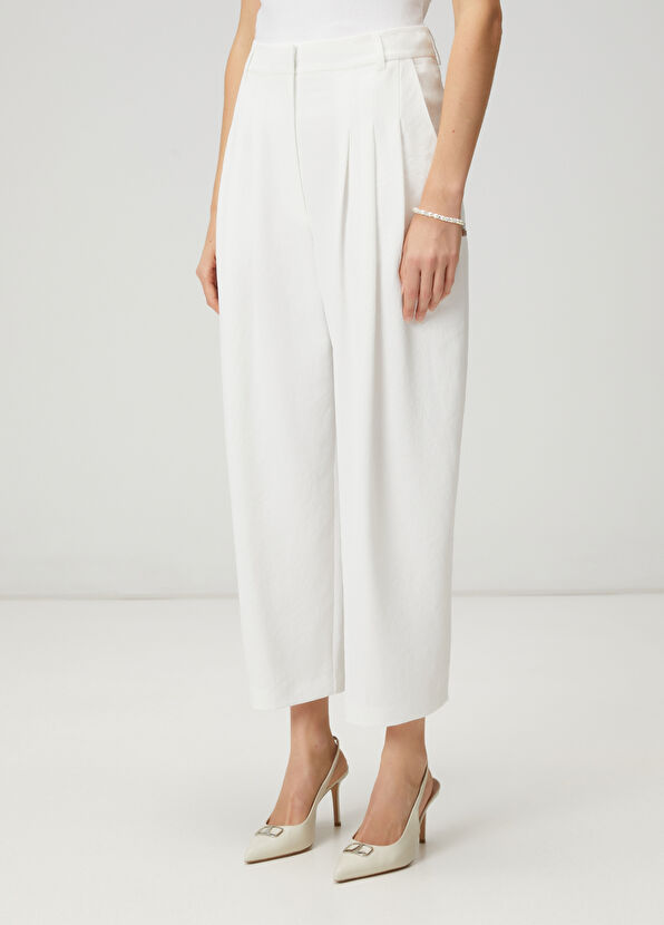 Beymen Club Kırık Beyaz Pileli Pantolon - 4