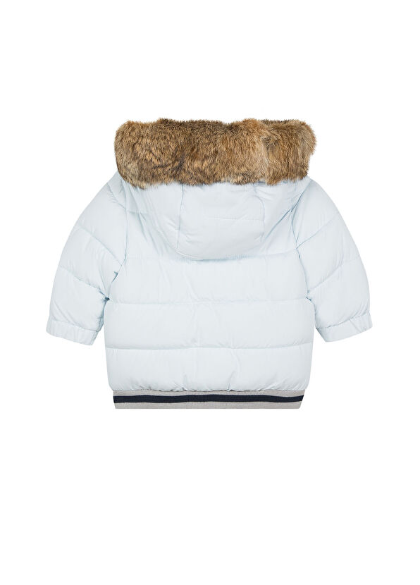 Tartine Et Chocolat Açık Mavi Kapüşonlu Erkek Bebek Doudoune Mont - 2