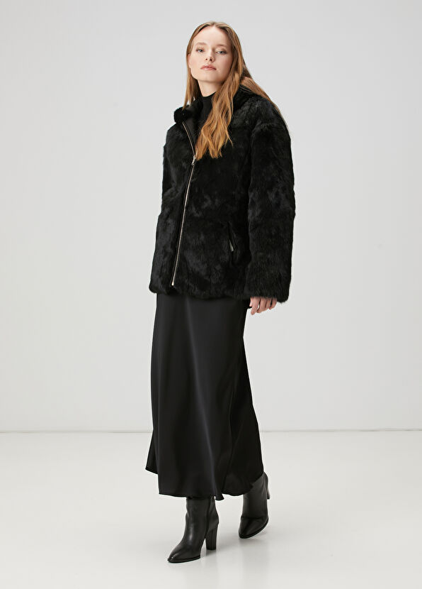 Beymen Club Black Double-Sided Leather Coat - 2