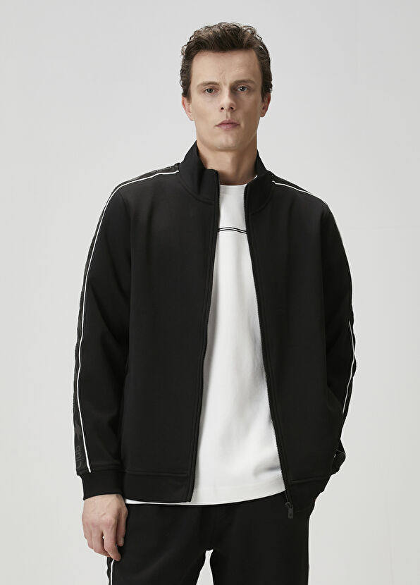 Beymen Club Siyah Şerit Logo Detaylı Sweatshirt - 3