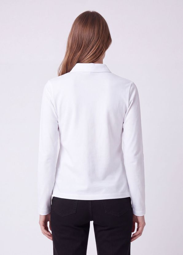 Beymen Club Beyaz Uzun Kol Polo T-shirt - 4