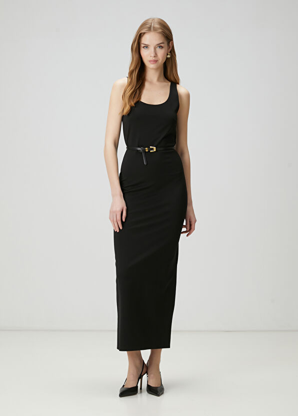 Beymen Club Black Midi Dress - 3