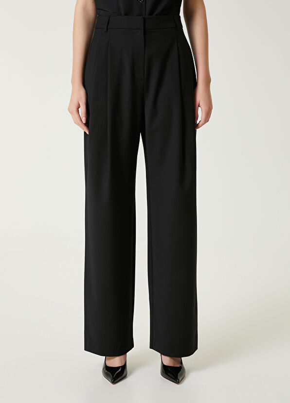 Beymen Club Black Pleated Palazzo Trousers - 3
