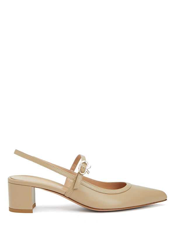 Gianvito Rossi Kum Deri Topuklu Ayakkabı - 1