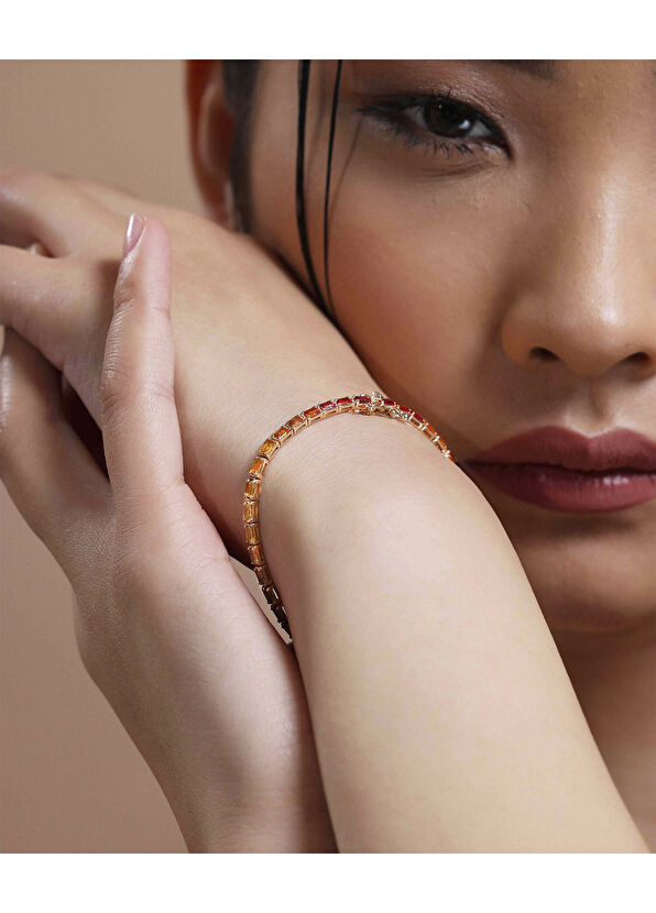 Mov Diamond Yuse Rainbow Safir 14 Ayar Altın Kadın Bileklik - 4