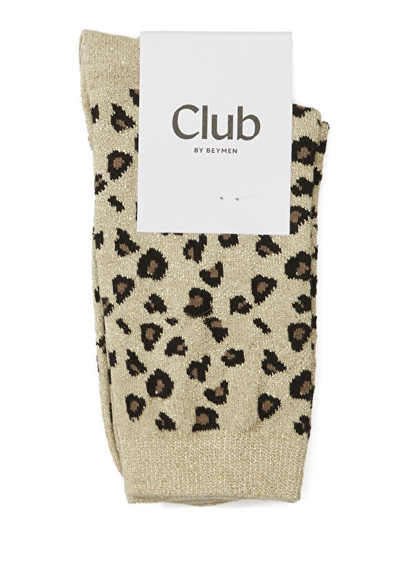 Beymen Club Bej Simli Kadın Soket Çorap - 1