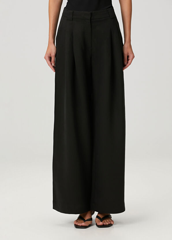 St. Agni Siyah Pileli Pantolon - 2