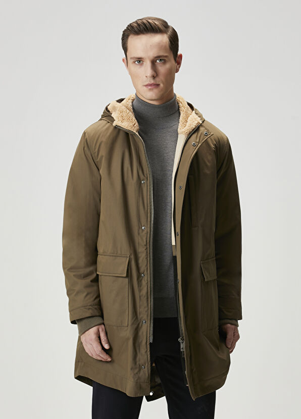 Beymen Club Haki Kapüşonlu Parka - 1