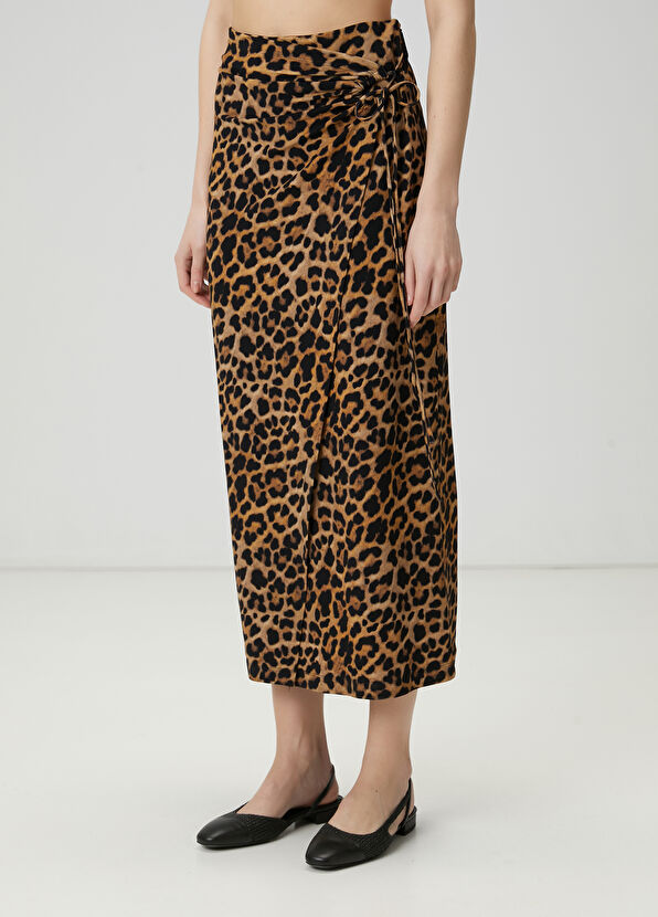 Beymen Club Midi Skirt With Brown Binding Detail - 2