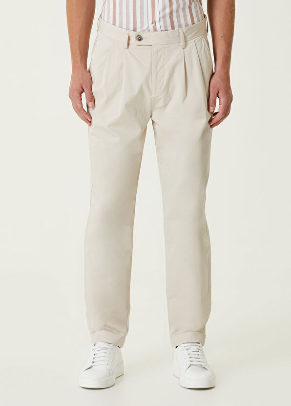Beymen Club Ekru Pilili Twill Pantolon - 2
