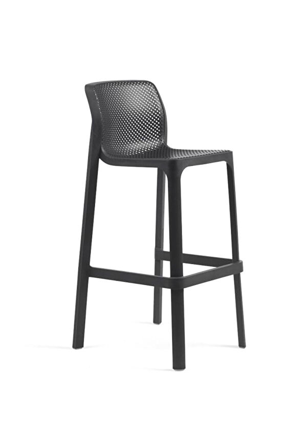 Nardi Net Antrasit İstiflenebilir Bar Sandalyesi - 1