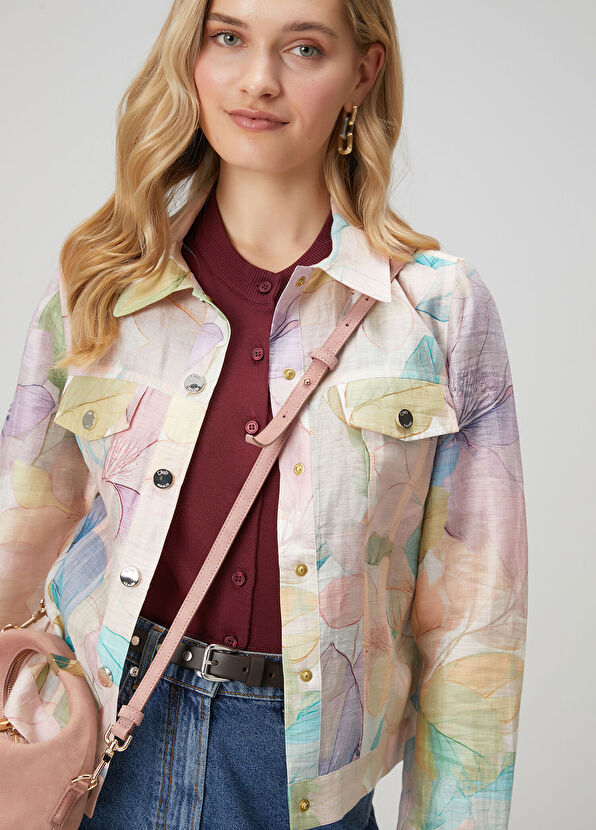 Beymen Club Floral Linen Trucker Jacket - 2