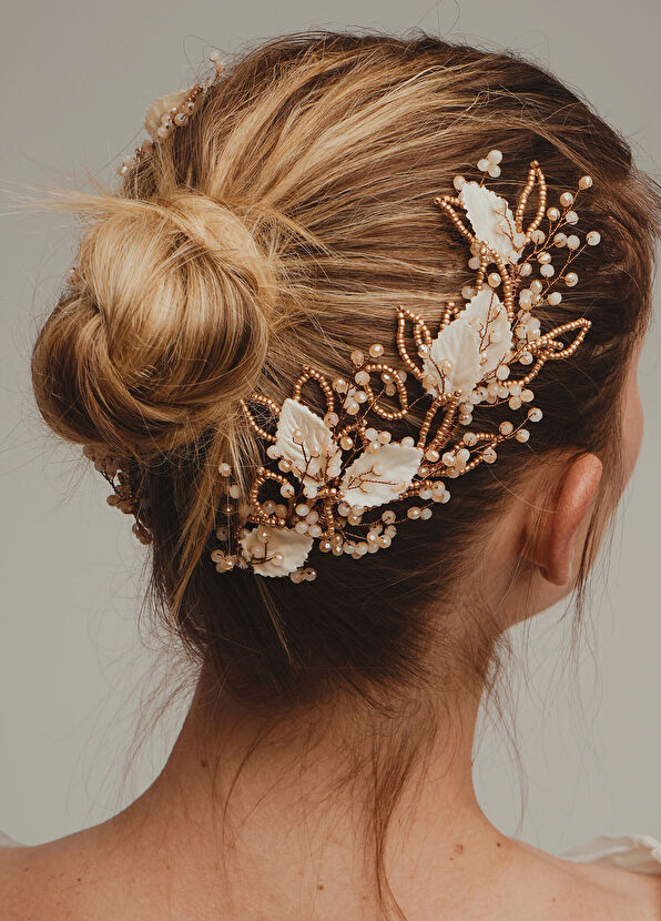 Meriç Tanın Yulia Taba Kristal 2'li Kadın Saç Aksesuarı - 2