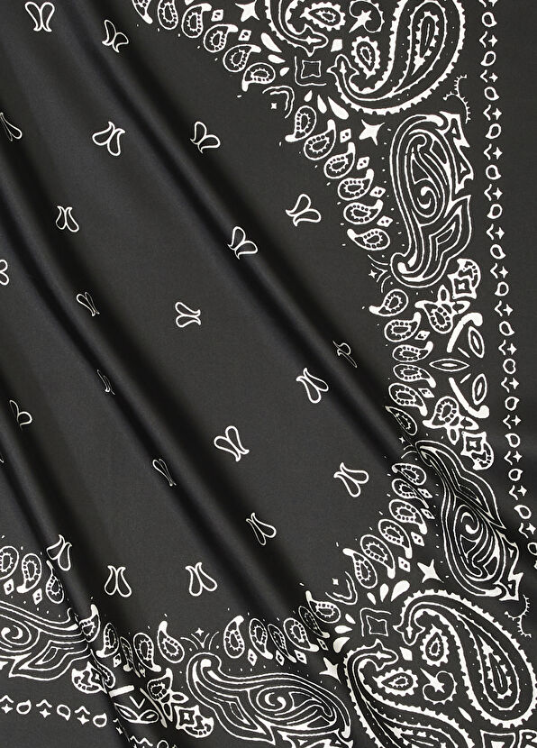 Beymen Club Black Patterned Silk Scarf - 4