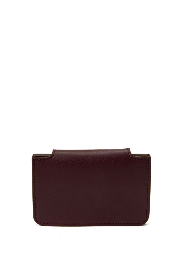 Beymen Club Burgundy Women's Leather Accordion Wallet - 3