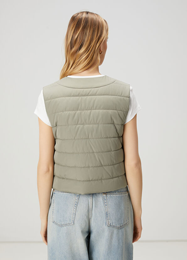 Beymen Club Light Khaki Quilted Vest - 4