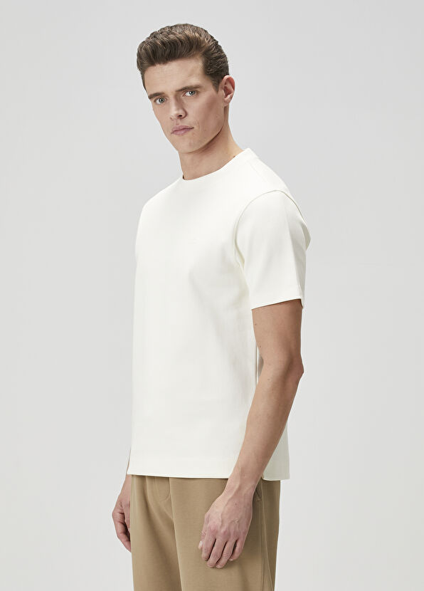 Beymen Club Cream Basic T-Shirt - 4
