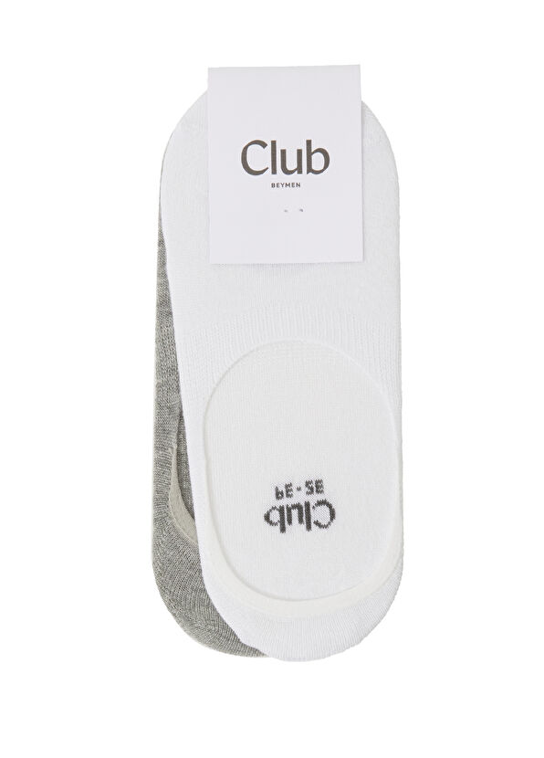 Beymen Club White Grey Women's Bamboo Socks Set - 1