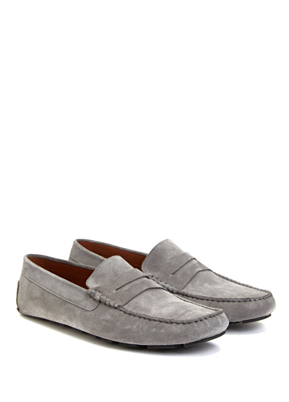 Beymen Club Grey Band Detailed Mens Suede Driver - 2