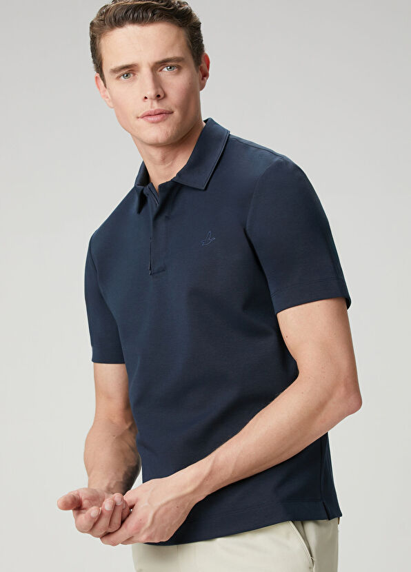 Beymen Club Navy Blue Slim Fit Rope Detail Polo T-Shirt - 2