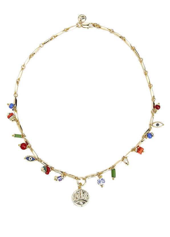 Beymen Club Gold Asymmetrical Plate Womens Necklace - 2