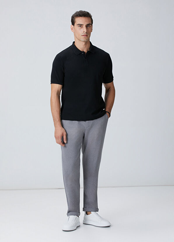 Network Siyah Çıtçıtlı Jakar Desen Kırılmaz Desen T-Shirt - 3