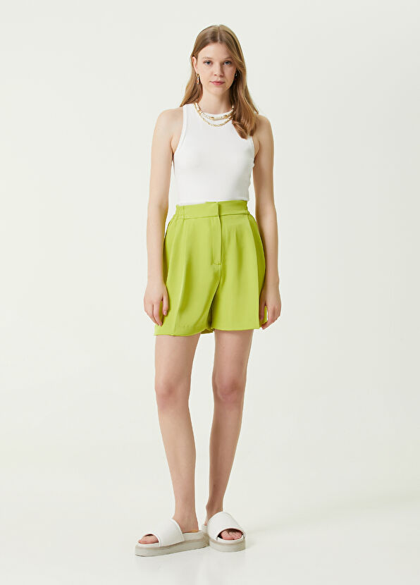 Beymen Club Neon Yeşil Dökümlü Şort - 1
