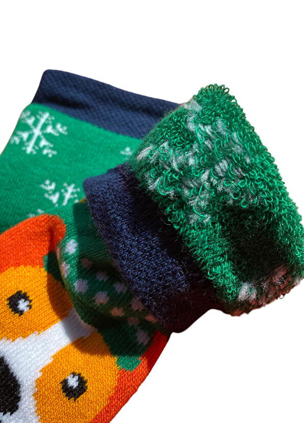 Lille Trove Lille Trove Snow Dog Yılbaşı Temalı Unisex Çocuk Çorap - 4