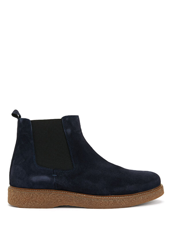 Beymen Club Navy Blue Men's Leather Chelsea Boots - 1