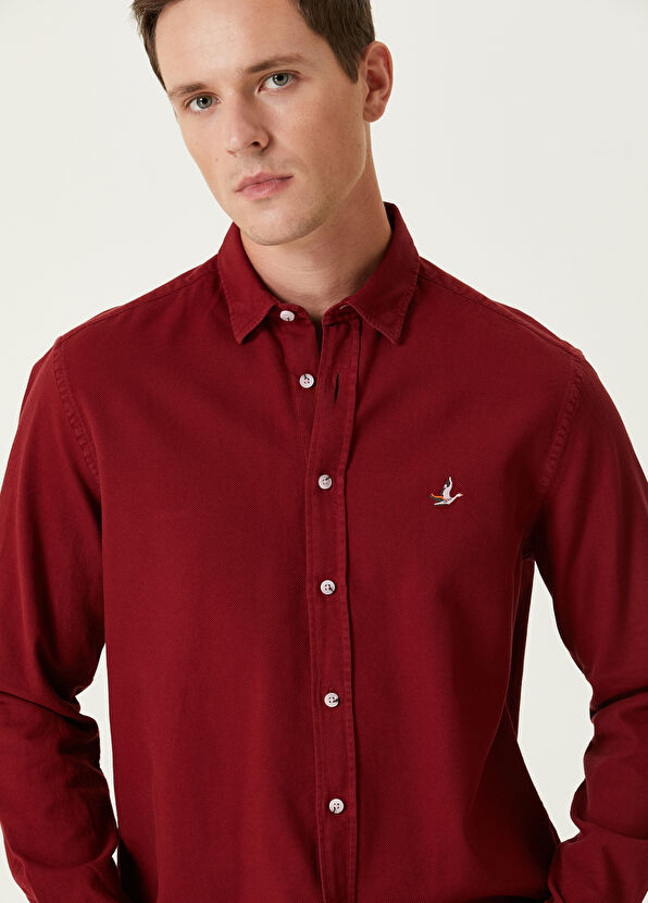 Comfort Fit Burgundy Shirt Beymen Club Comfort Fit Burgundy Shirt - 2