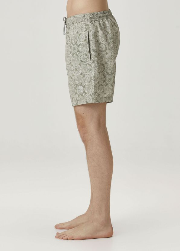 Brunello Cucinelli Khaki Paisley Patterned Swimsuit - 3