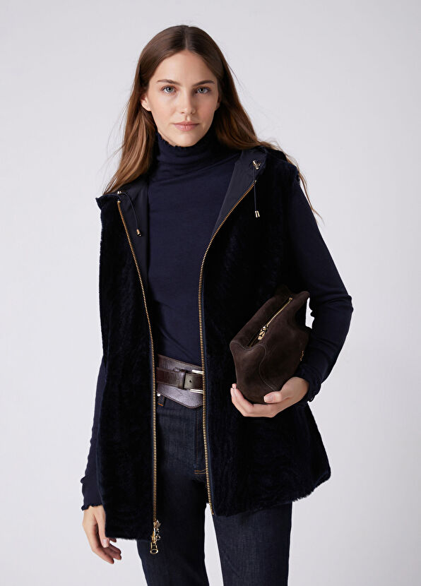 Beymen Club Lacviert Reversible Wool Vest - 1