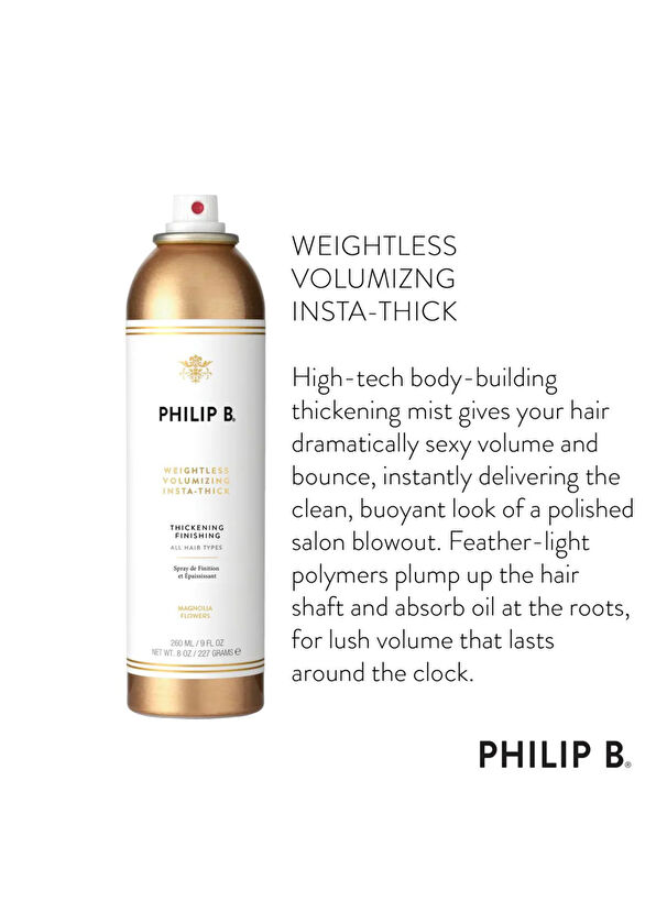 Philip B. Weightless Volumizing Insta Thick Hair Spray 260 ml - 2